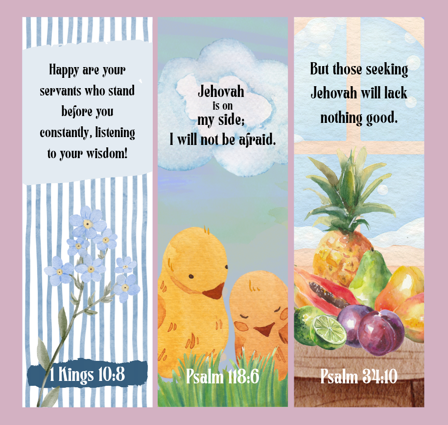 JW Bookmark Trio #1